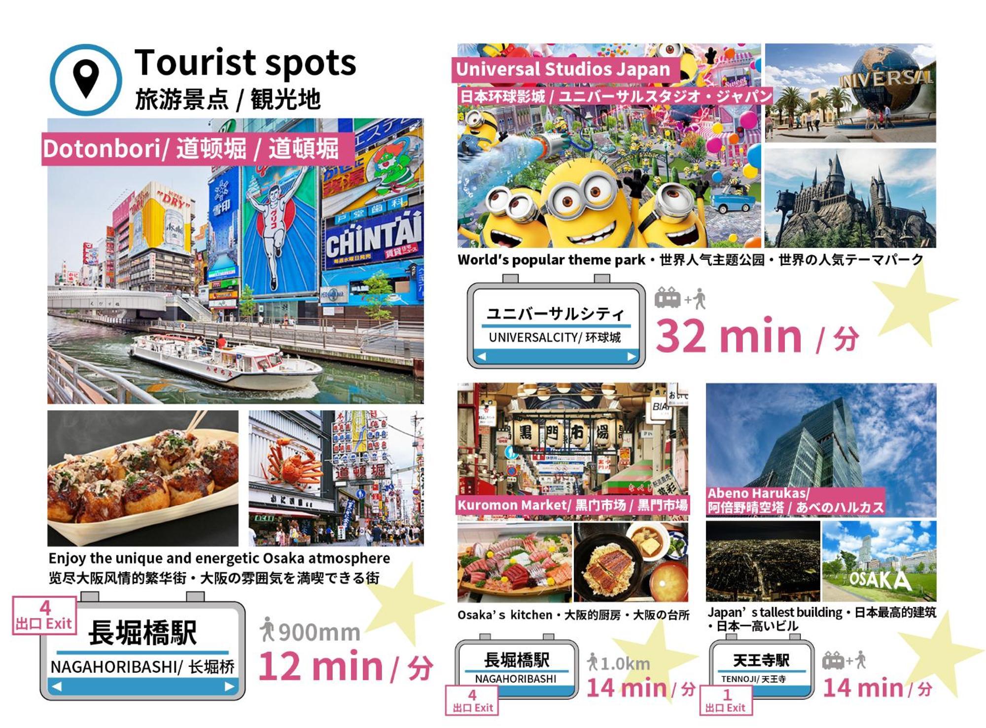 Sitsurae Osaka Shinsaibashi 아파트 외부 사진
